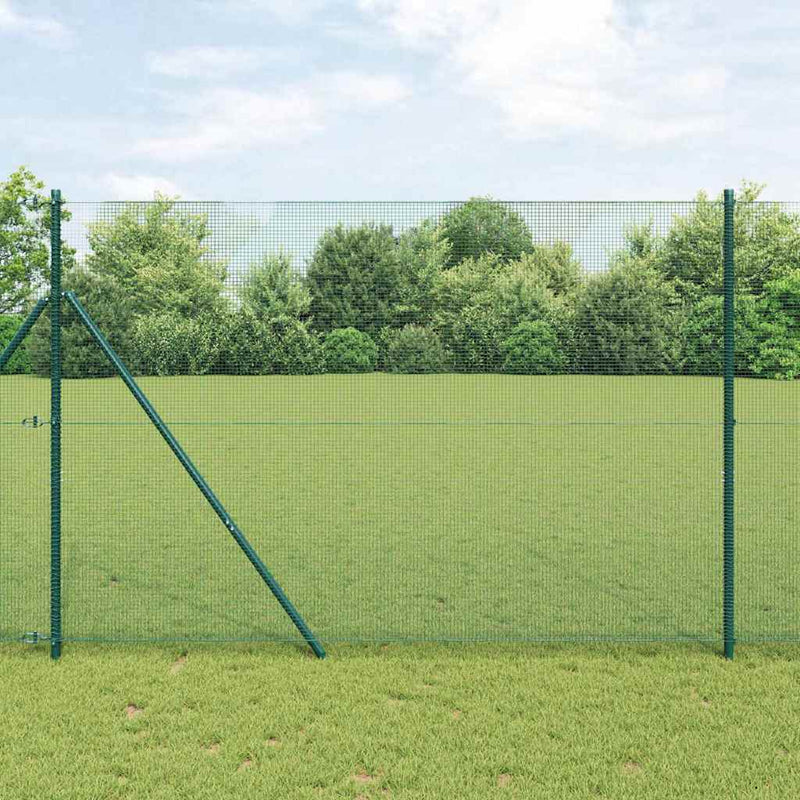 Afbeelding laden in galerijviewer, Vidaxl afrasteringspaal groen 10 x 1,5 m (12 x 12 mm gaas) staal

