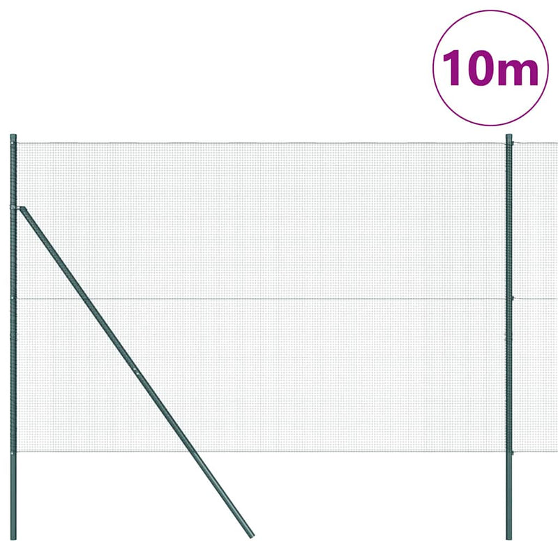 Afbeelding laden in galerijviewer, Vidaxl afrasteringspaal groen 10 x 1,5 m (12 x 12 mm gaas) staal
