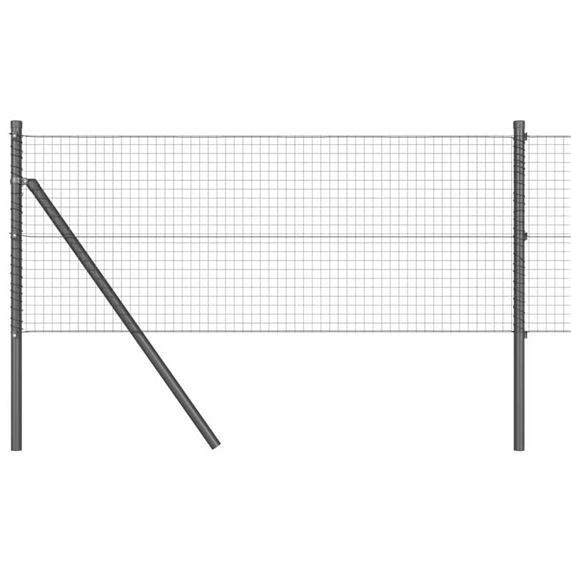 Afbeelding laden in galerijviewer, Vidaxl afrasteringspaal grijs 10 x 0,5 m (25 x 25 mm gaas) staal
