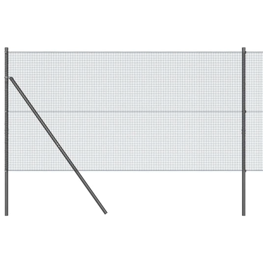 Vidaxl afrasteringspaal grijs 25 x 1 m (16 x 16 mm gaas) staal