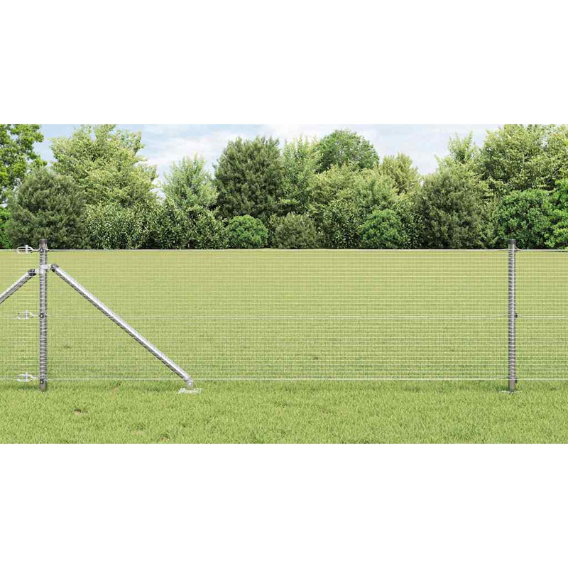 Afbeelding laden in galerijviewer, Vidaxl afrasteringspaal zilver 10 x 0,4 m (16 x 16 mm gaas) staal
