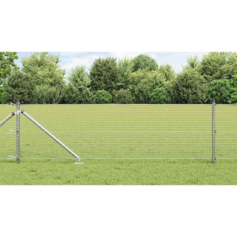 Afbeelding laden in galerijviewer, Vidaxl afrasteringspaal zilver 10 x 0,5 m (25 x 25 mm gaas) staal
