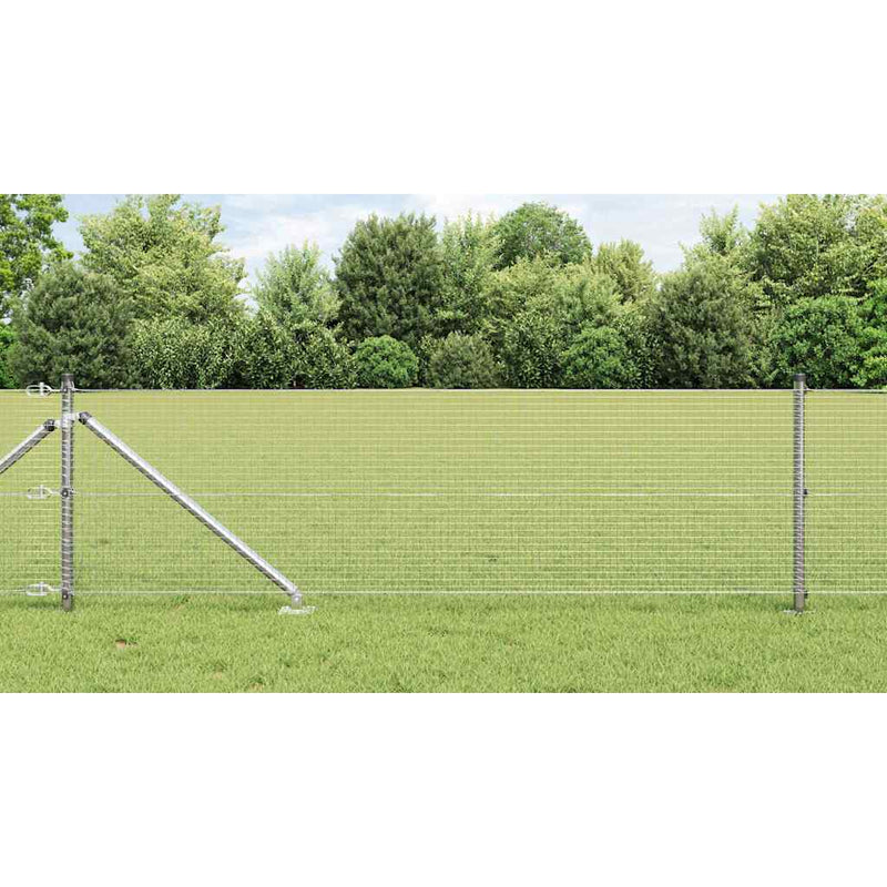 Afbeelding laden in galerijviewer, Vidaxl afrasteringspaal zilver 10 x 0,6 m (19 x 19 mm gaas) staal
