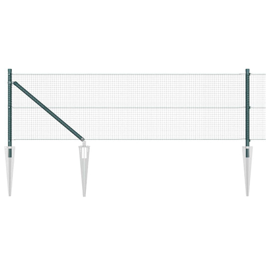 Vidaxl afrasteringspaal groen 10 x 0,5 m (16 x 16 mm gaas) staal