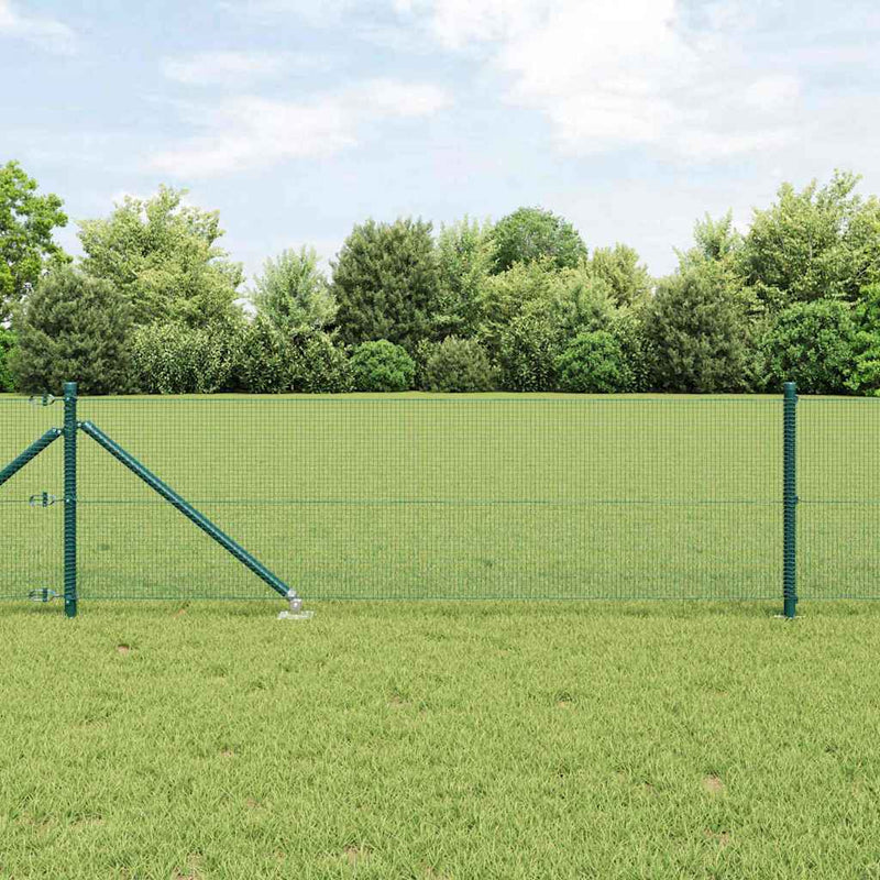Afbeelding laden in galerijviewer, Vidaxl afrasteringspaal groen 25 x 0,5 m (12 x 12 mm gaas) staal
