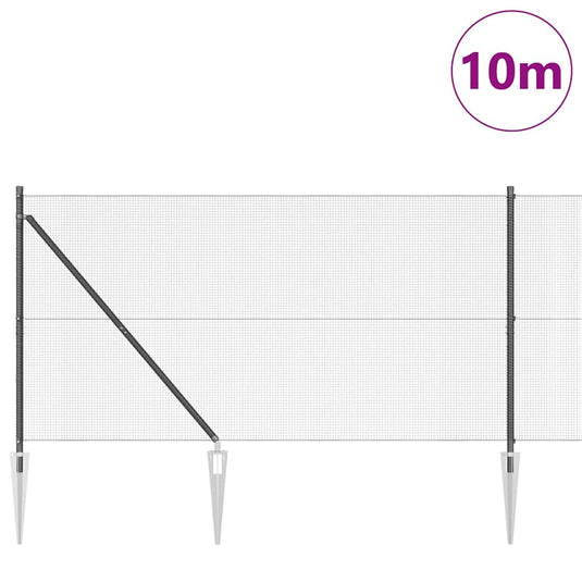 Vidaxl afrasteringspaal grijs 10 x 1,2 m (12 x 12 mm gaas)