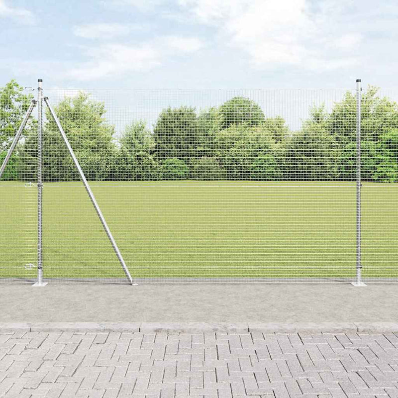 Afbeelding laden in galerijviewer, Vidaxl afrasteringspaal zilver 10 x 1,5 m (19 x 19 mm gaas) staal
