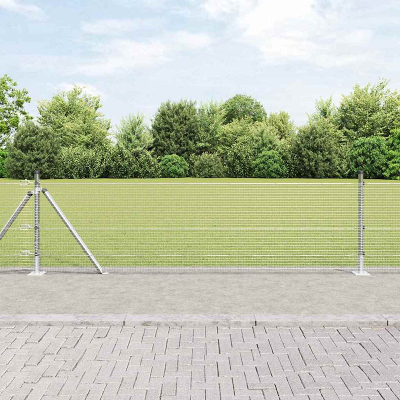 Afbeelding laden in galerijviewer, Vidaxl afrasteringspaal zilver 25 x 0,5 m (16 x 16 mm gaas) staal
