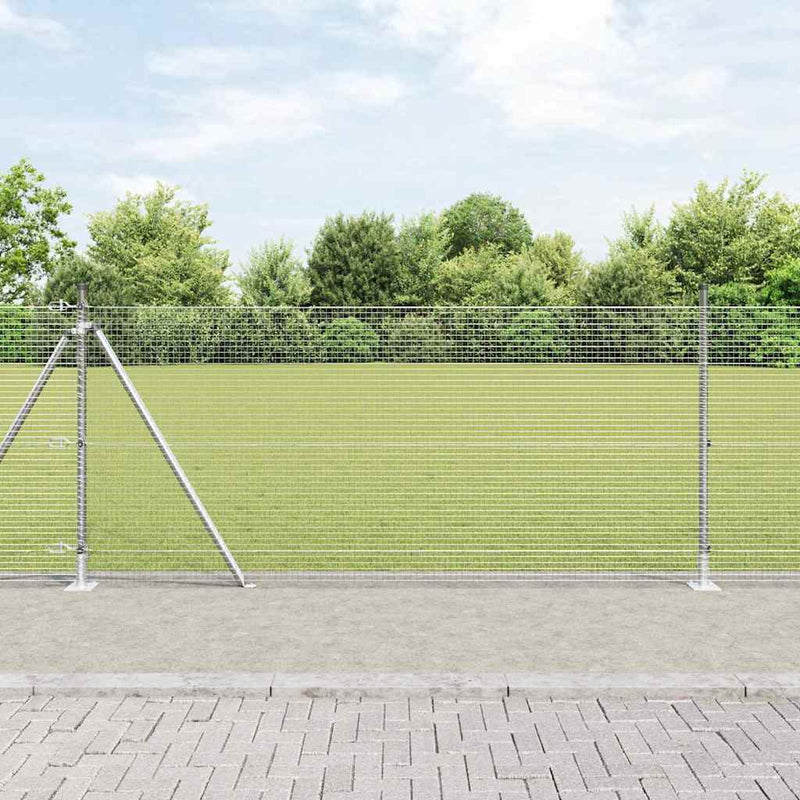 Afbeelding laden in galerijviewer, Vidaxl afrasteringspaal zilver 25 x 1 m (19 x 19 mm gaas) staal
