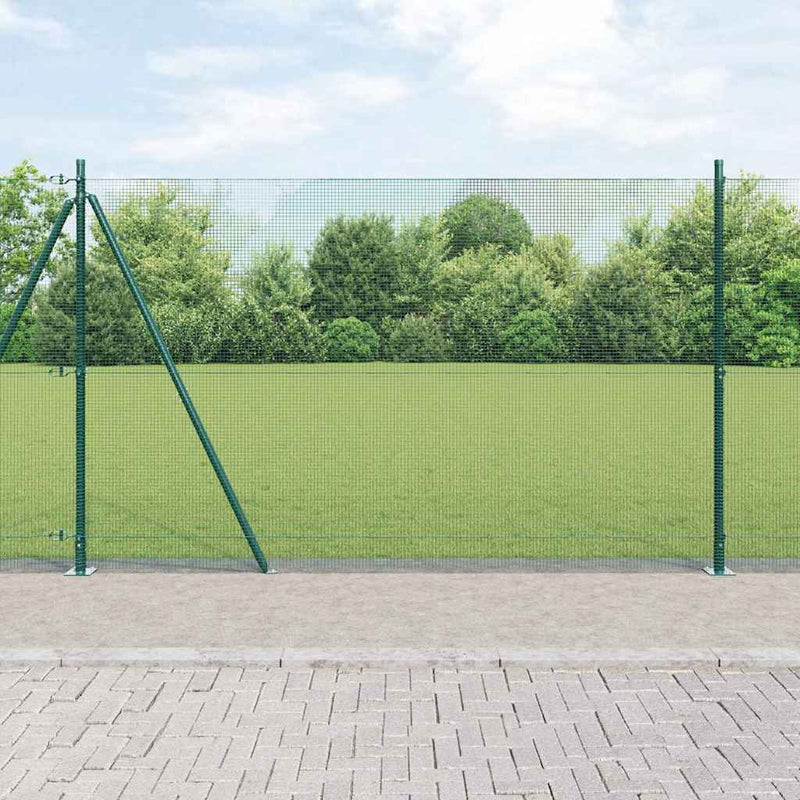 Afbeelding laden in galerijviewer, Vidaxl afrasteringspaal groen 10 x 1,5 m (12 x 12 mm gaas) staal
