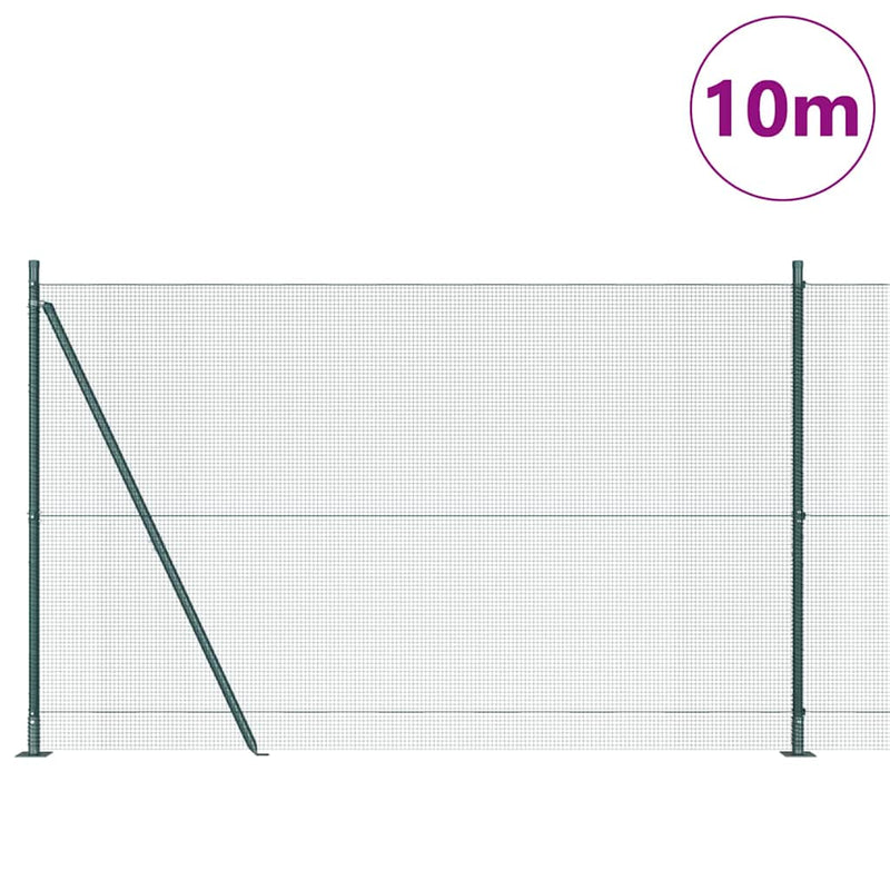 Afbeelding laden in galerijviewer, Vidaxl afrasteringspaal groen 10 x 1,5 m (12 x 12 mm gaas) staal
