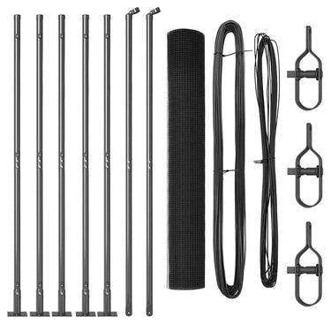Vidaxl afrasteringspaal grijs 10 x 1,2 m (12 x 12 mm gaas)