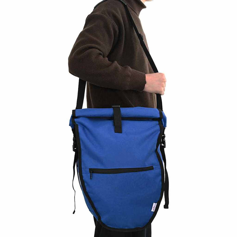Afbeelding laden in galerijviewer, Vidaxl fietstas blauw 32,5 x 17 x 57 cm polyester
