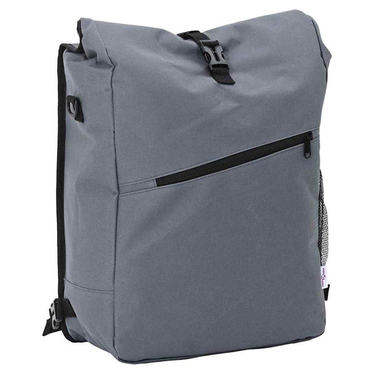 Vidaxl fietstas grijs 33 x 16 x 60 cm polyester