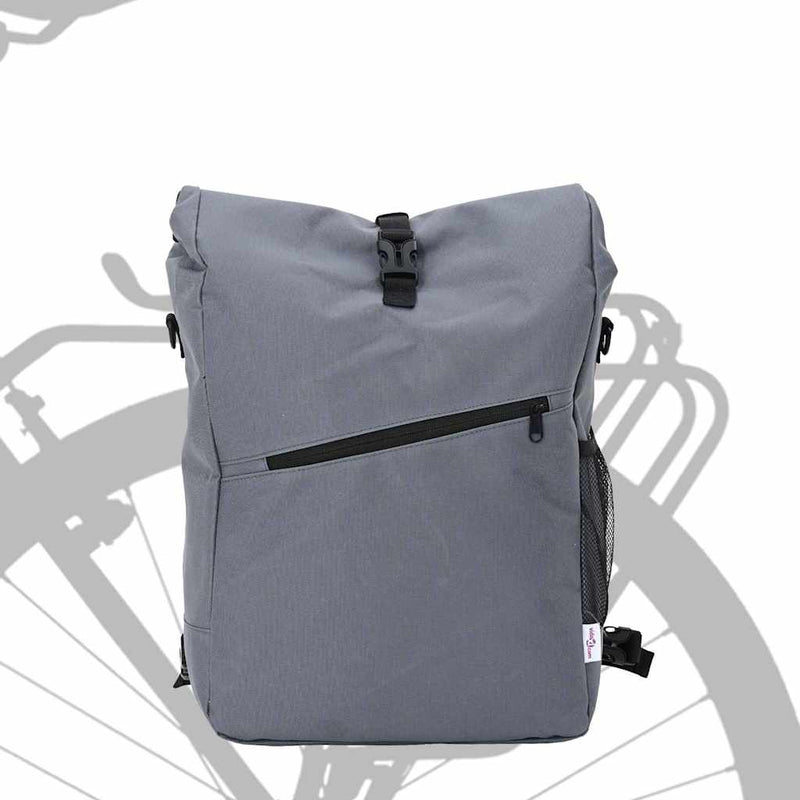 Afbeelding laden in galerijviewer, Vidaxl fietstas grijs 33 x 16 x 60 cm polyester
