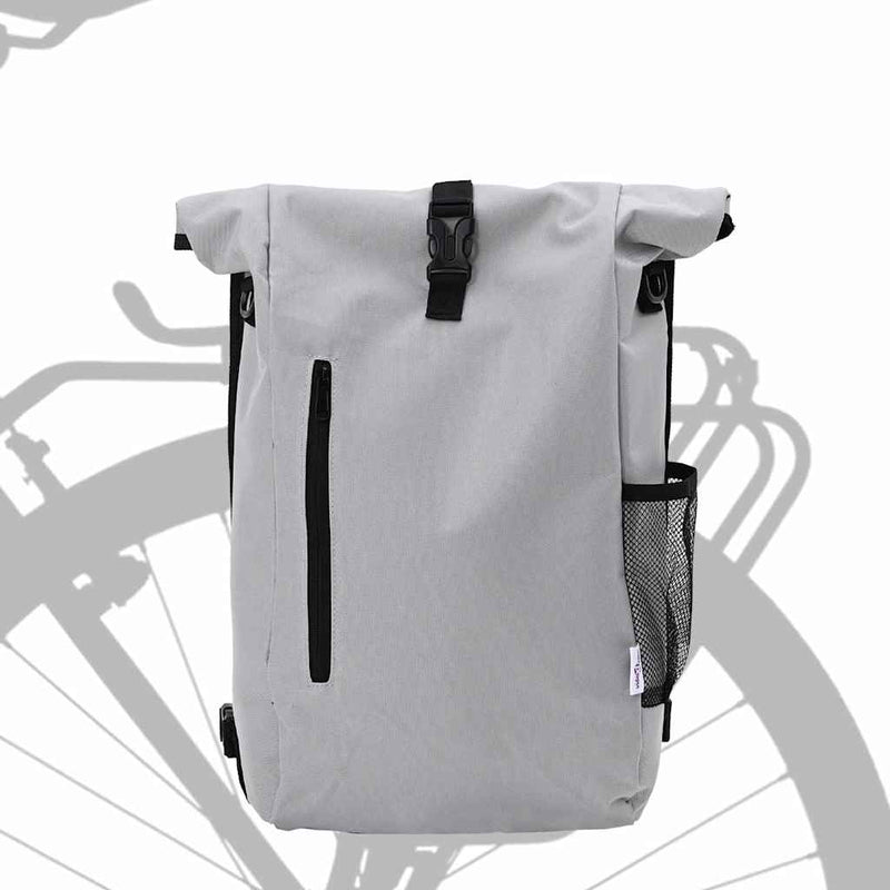 Afbeelding laden in galerijviewer, Vidaxl fietstas grijs 31 x 13 x 58 cm polyester
