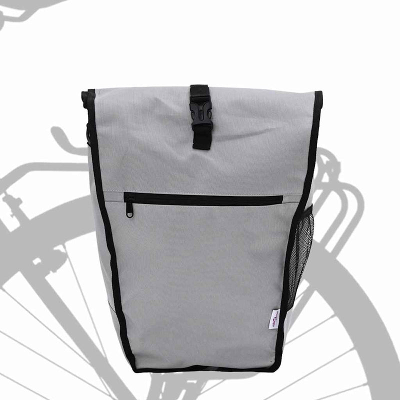 Afbeelding laden in galerijviewer, Vidaxl fietstas grijs 34 x 16 x 59 cm polyester
