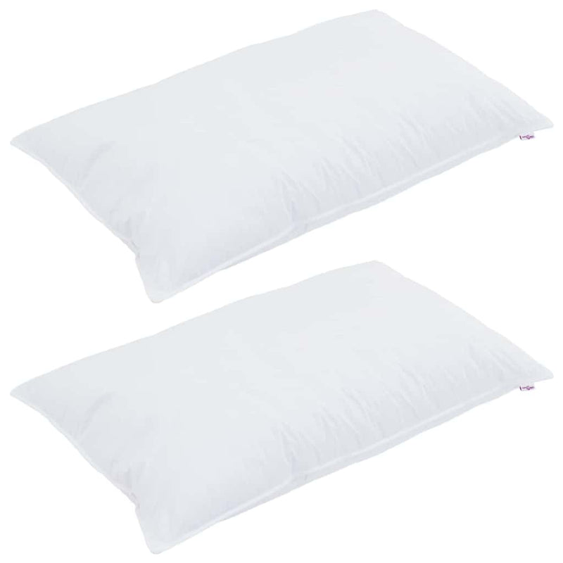 Afbeelding laden in galerijviewer, Vidaxl hoofdkussen met kussen 2 pcs wit 40 x 80 cm katoen
