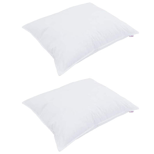 Vidaxl hoofdkussen met kussen 2 pcs wit 60 x 80 cm katoen