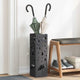Vidaxl paraplu standaard met opslag zwart 15,5 x 15,5 x 49 cm metaal