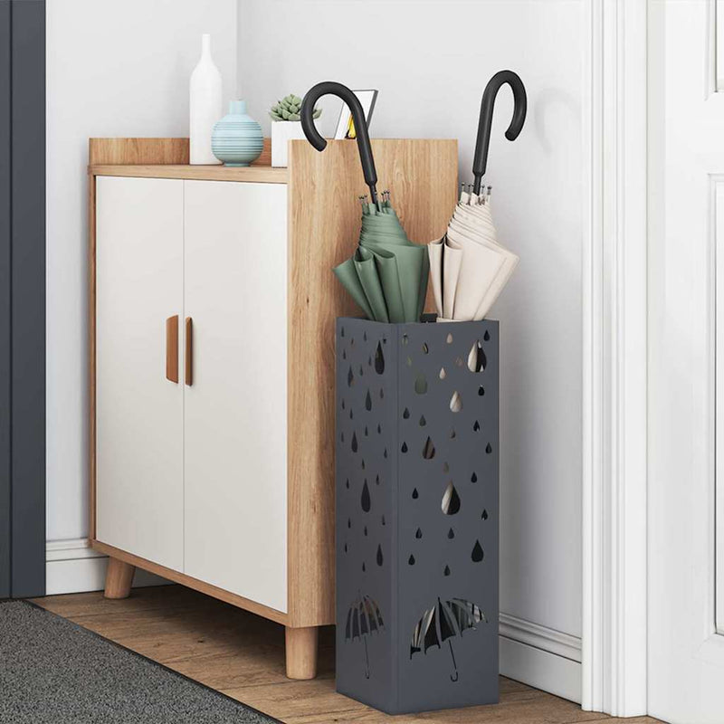 Afbeelding laden in galerijviewer, Vidaxl paraplu standaard antraciet 15,5 x 15,5 x 49 cm metaal
