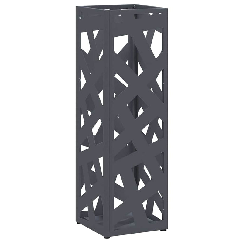 Afbeelding laden in galerijviewer, Vidaxl paraplu standaard antraciet 15,5 x 15,5 x 49 cm metaal
