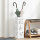 Vidaxl paraplu standaard met opslag wit 15,5 x 15,5 x 49 cm metaal