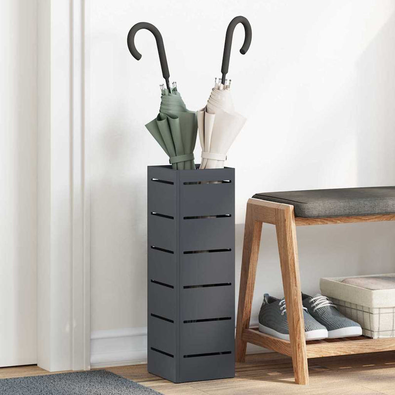 Afbeelding laden in galerijviewer, Vidaxl paraplu standaard antraciet 15,5 x 15,5 x 49 cm metaal
