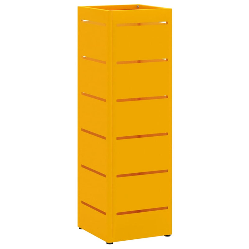 Afbeelding laden in galerijviewer, Vidaxl paraplu standaard mosterdgeel 15,5 x 15,5 x 49 cm metaal
