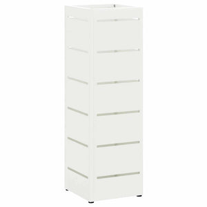 Vidaxl paraplu standaard met opslag wit 15,5 x 15,5 x 49 cm staal