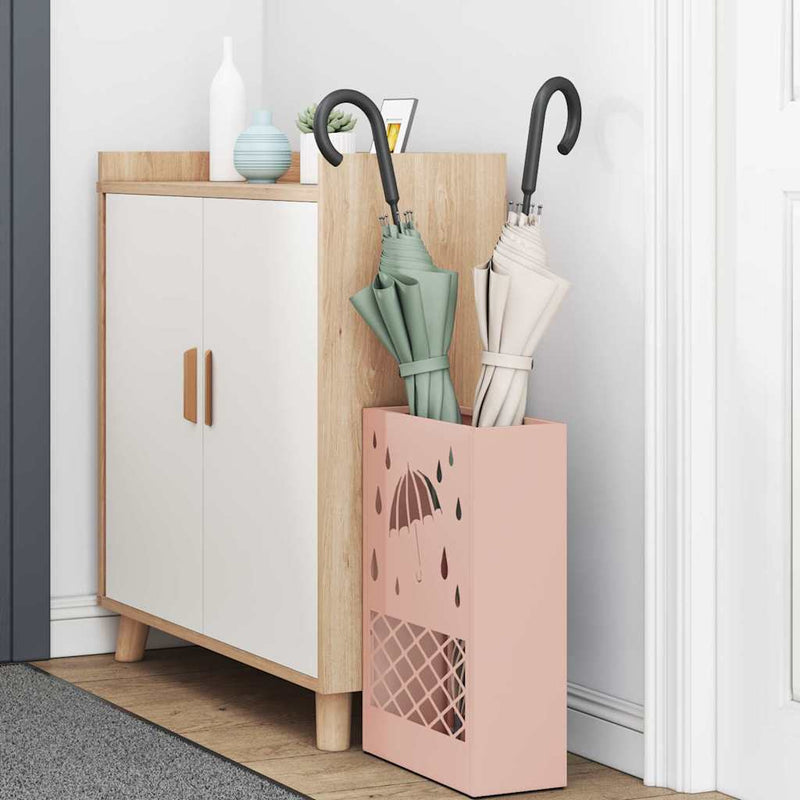 Afbeelding laden in galerijviewer, Vidaxl paraplu standaard roze 28 x 12 x 41 cm staal
