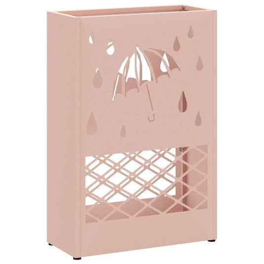 Vidaxl paraplu standaard roze 28 x 12 x 41 cm staal