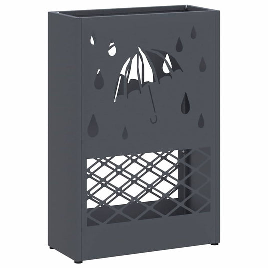 Vidaxl paraplu standaard antraciet 28 x 12 x 41 cm staal