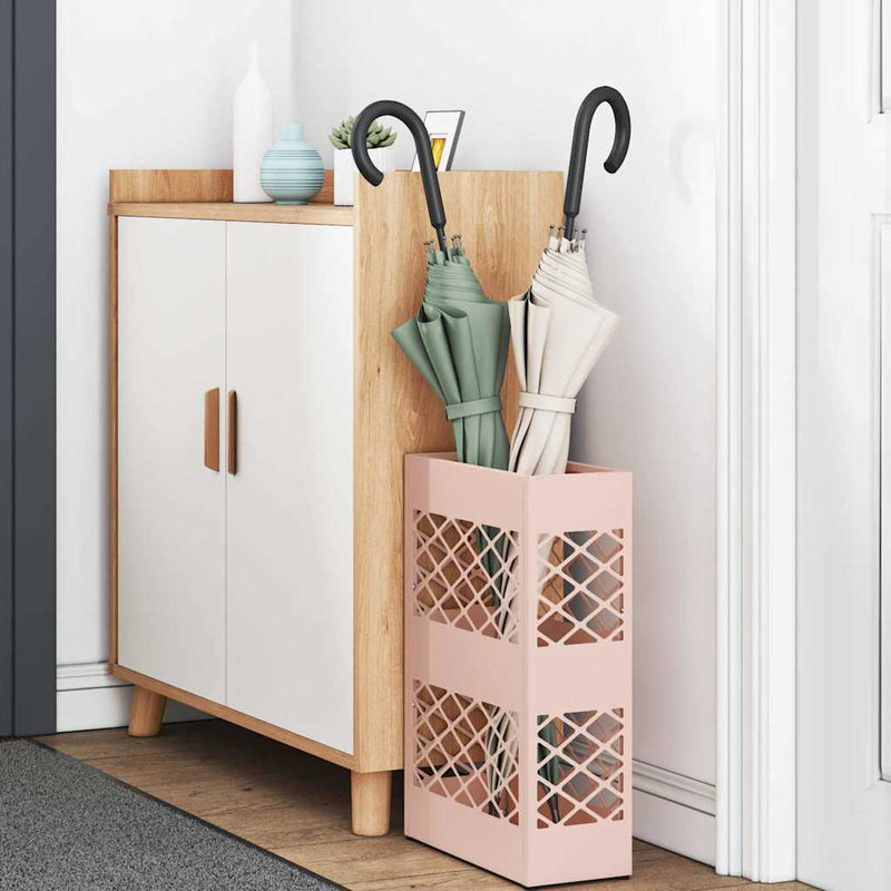 Afbeelding laden in galerijviewer, Vidaxl paraplu standaard roze 28 x 12 x 41 cm staal
