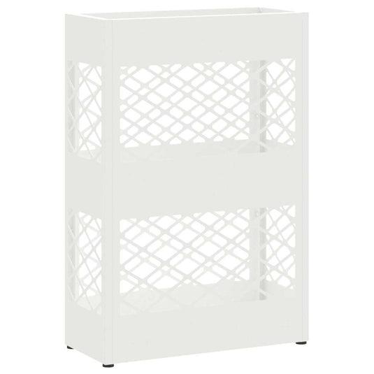 Vidaxl paraplu standaard wit 28 x 12 x 41 cm staal