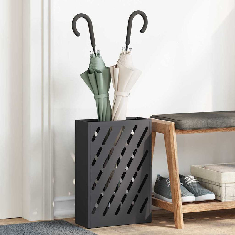 Afbeelding laden in galerijviewer, Vidaxl paraplu standaard zwart 28 x 12 x 41 cm staal
