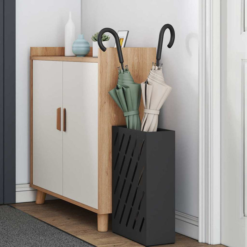 Afbeelding laden in galerijviewer, Vidaxl paraplu standaard zwart 28 x 12 x 41 cm staal
