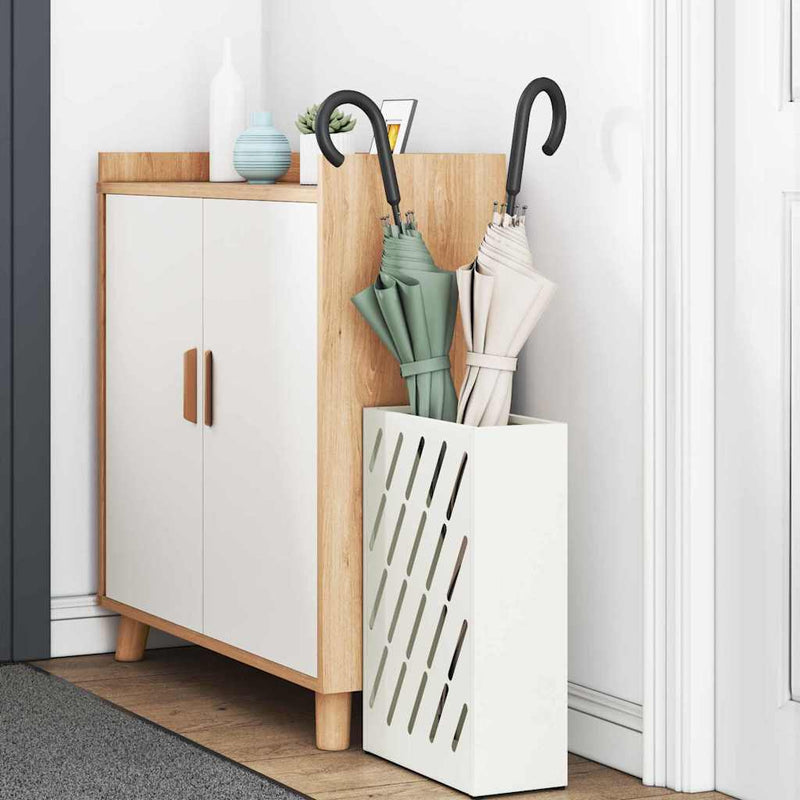 Afbeelding laden in galerijviewer, Vidaxl paraplu standaard wit 28 x 12 x 41 cm staal
