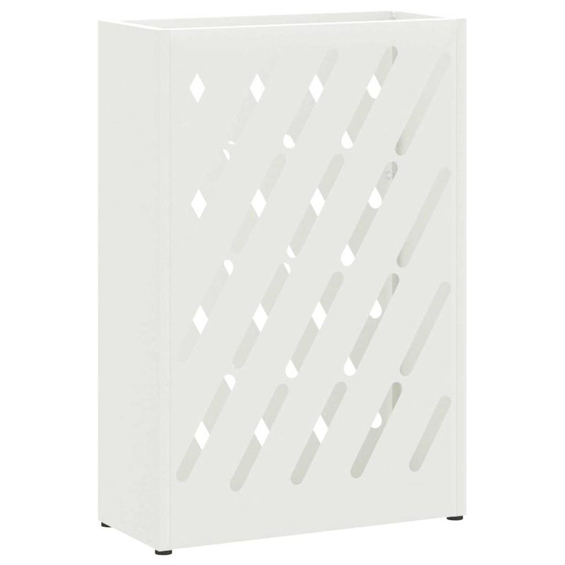 Afbeelding laden in galerijviewer, Vidaxl paraplu standaard wit 28 x 12 x 41 cm staal
