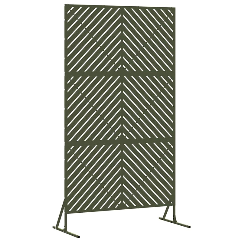 Afbeelding laden in galerijviewer, Vidaxl privacyscherm 100 x 50 x 180 cm staal olijfgroen
