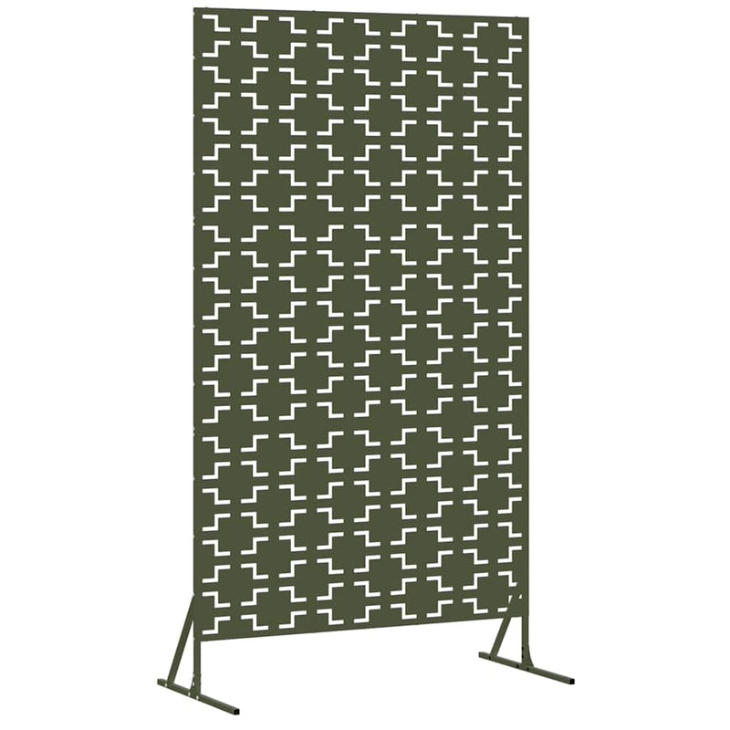 Afbeelding laden in galerijviewer, Vidaxl privacyscherm 100 x 50 x 180 cm staal olijfgroen
