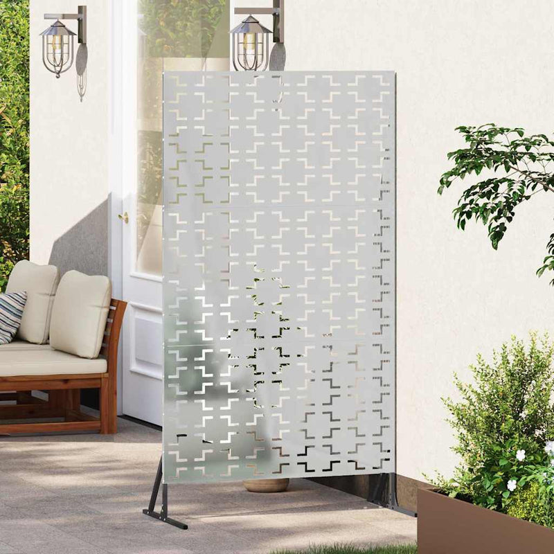 Afbeelding laden in galerijviewer, Vidaxl privacyscherm 100 x 50 x 180 cm gegalvaniseerd staal zilver
