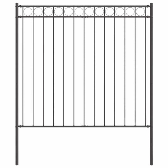 Vidaxl hecelement grijs 170 x 170 cm staal