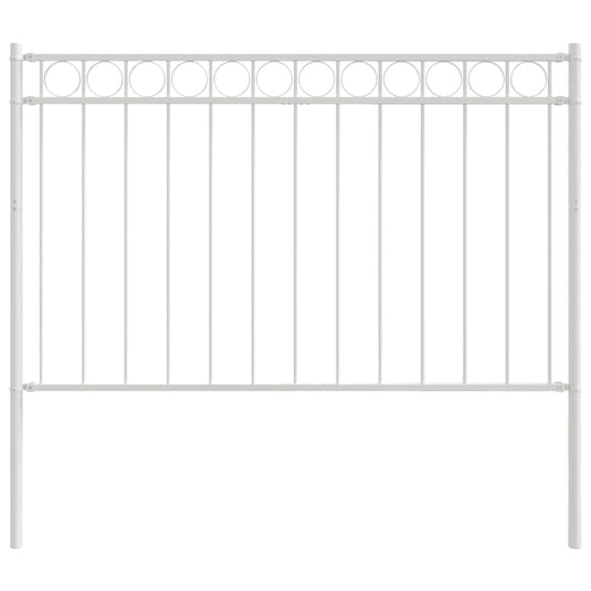 Vidaxl hecelement wit 170 x 150 cm staal