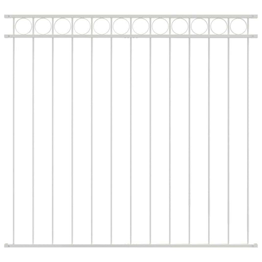Vidaxl hecelement wit 170 x 150 cm staal