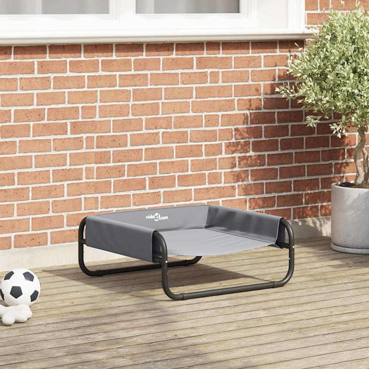 Vidaxl hondenbed lichtgrijs 57 x 57 x 24 cm staal