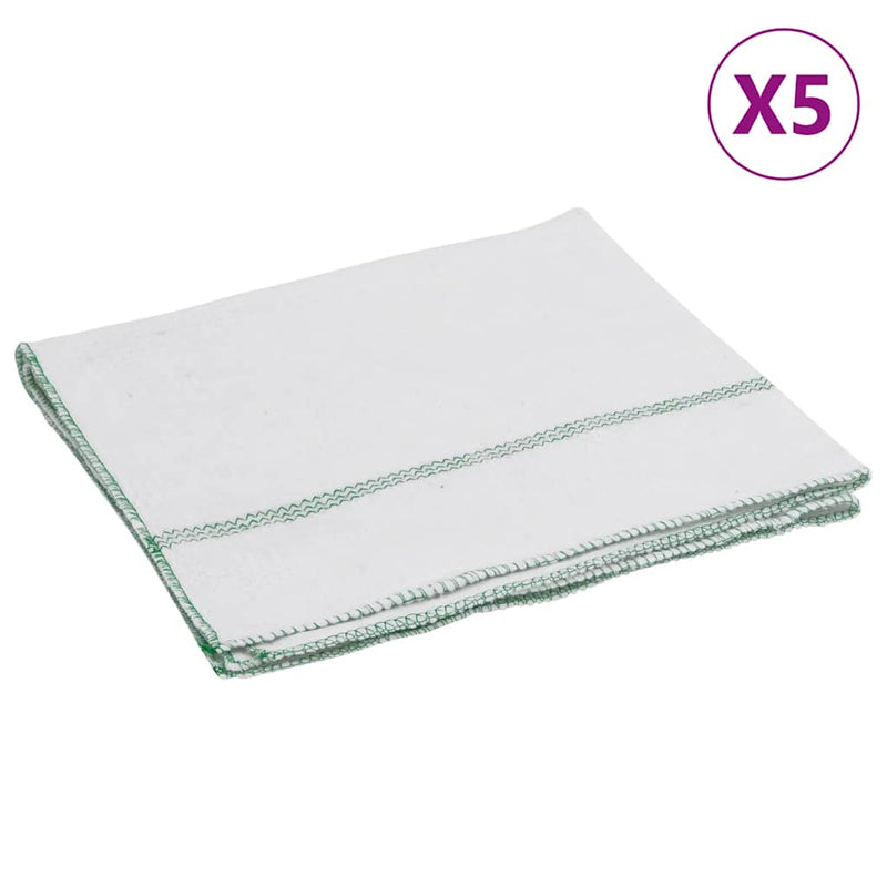 Afbeelding laden in galerijviewer, Vidaxl reinigingsdoeken 5 st gestreept 50x60 cm wit en groen
