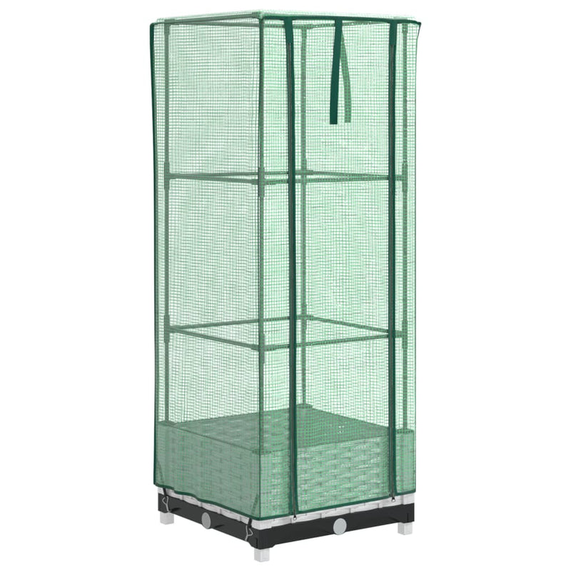 Afbeelding laden in galerijviewer, Vidaxl plantenbak verhoogd met kashoes 40x40x123 cm rattanlook
