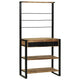 Vidaxl keukenrek bruin en zwart 80 x 40 x 160 cm massief mango hout