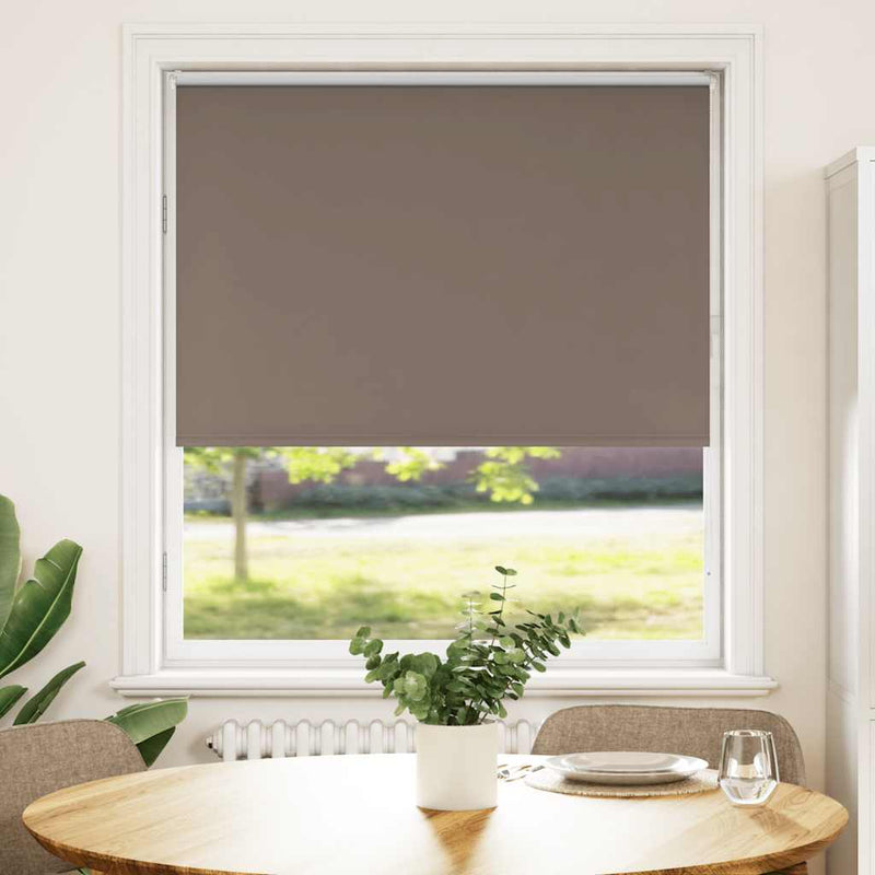 Afbeelding laden in galerijviewer, Vidaxl rolgordijn verduisterend koffie 90x130 cm stofbreedte 85,7 cm
